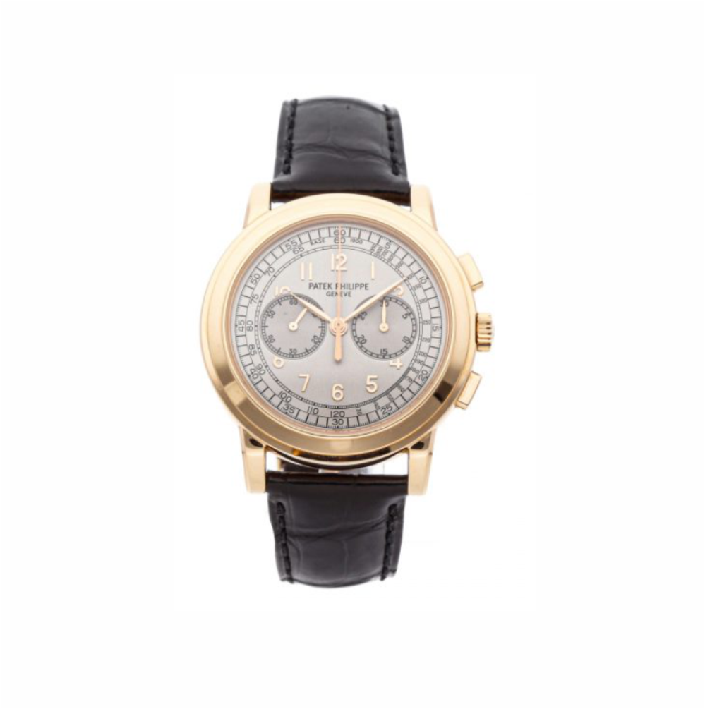 Men Round Replica Patek Philippe Complications Chronograph Rose Gold