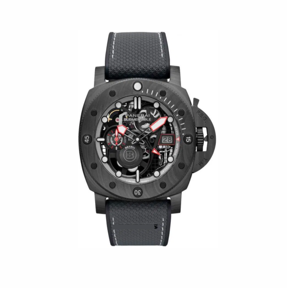 Panerai Skeleton Black Carbon Swiss Automatic Watch