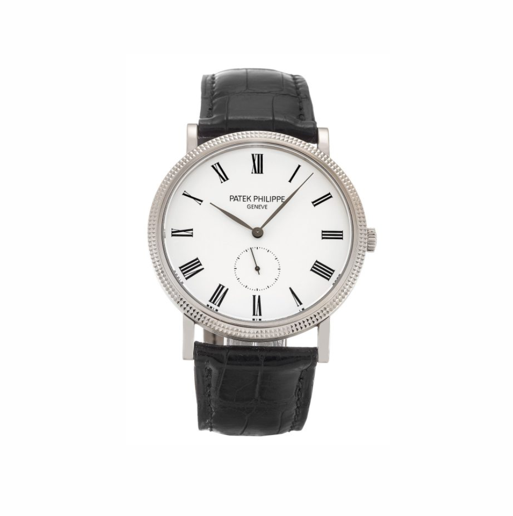 Patek Philippe Calatrava White Gold Case White Roman Numeral