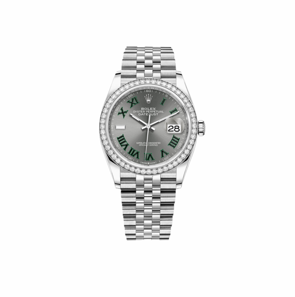 Rolex Datejust Gray Dial Silver tone watch