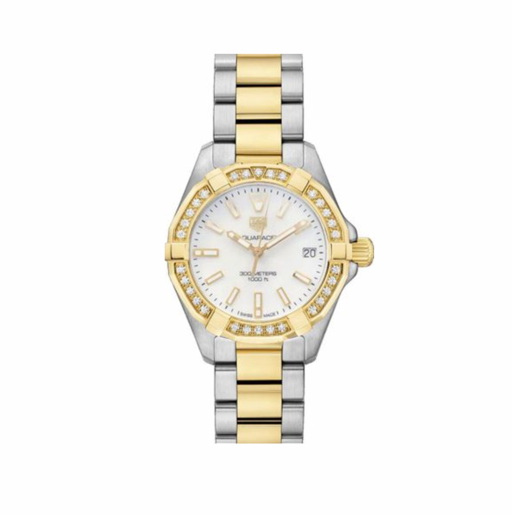 tag heuer Aquaracer Gold & Diamond swiss ETA Ladies Watch