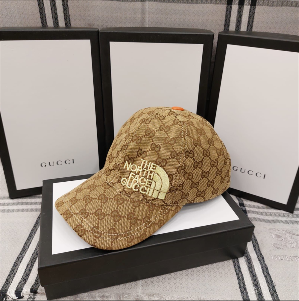 GUCCI BROWN PRINT CAP