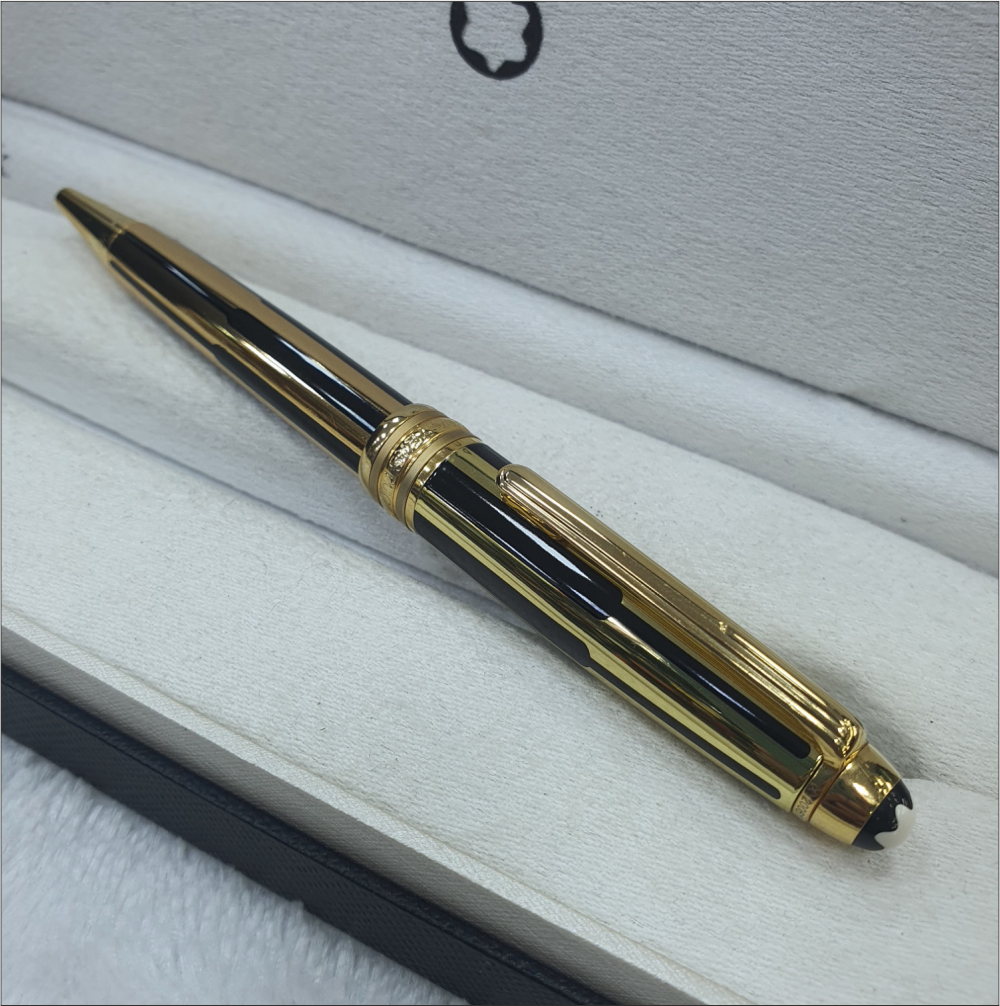 mont blanc black golden pen